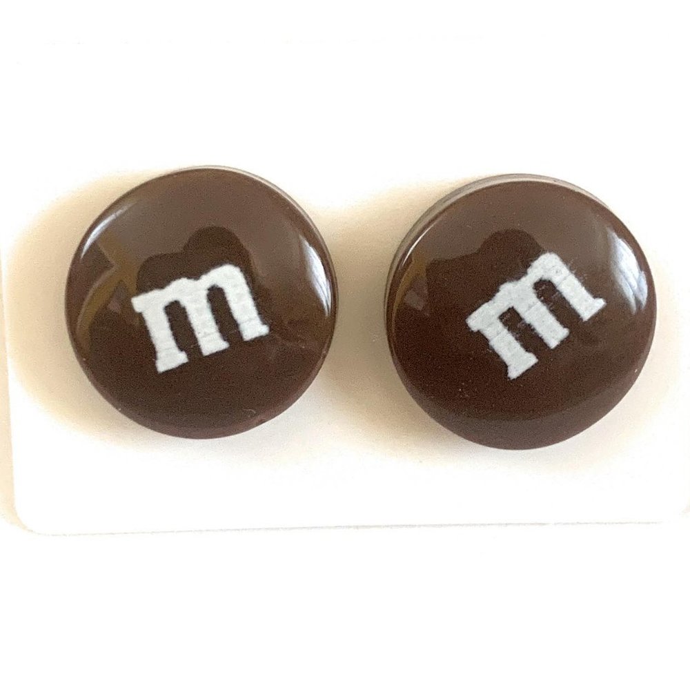 Brown M&M Earrings